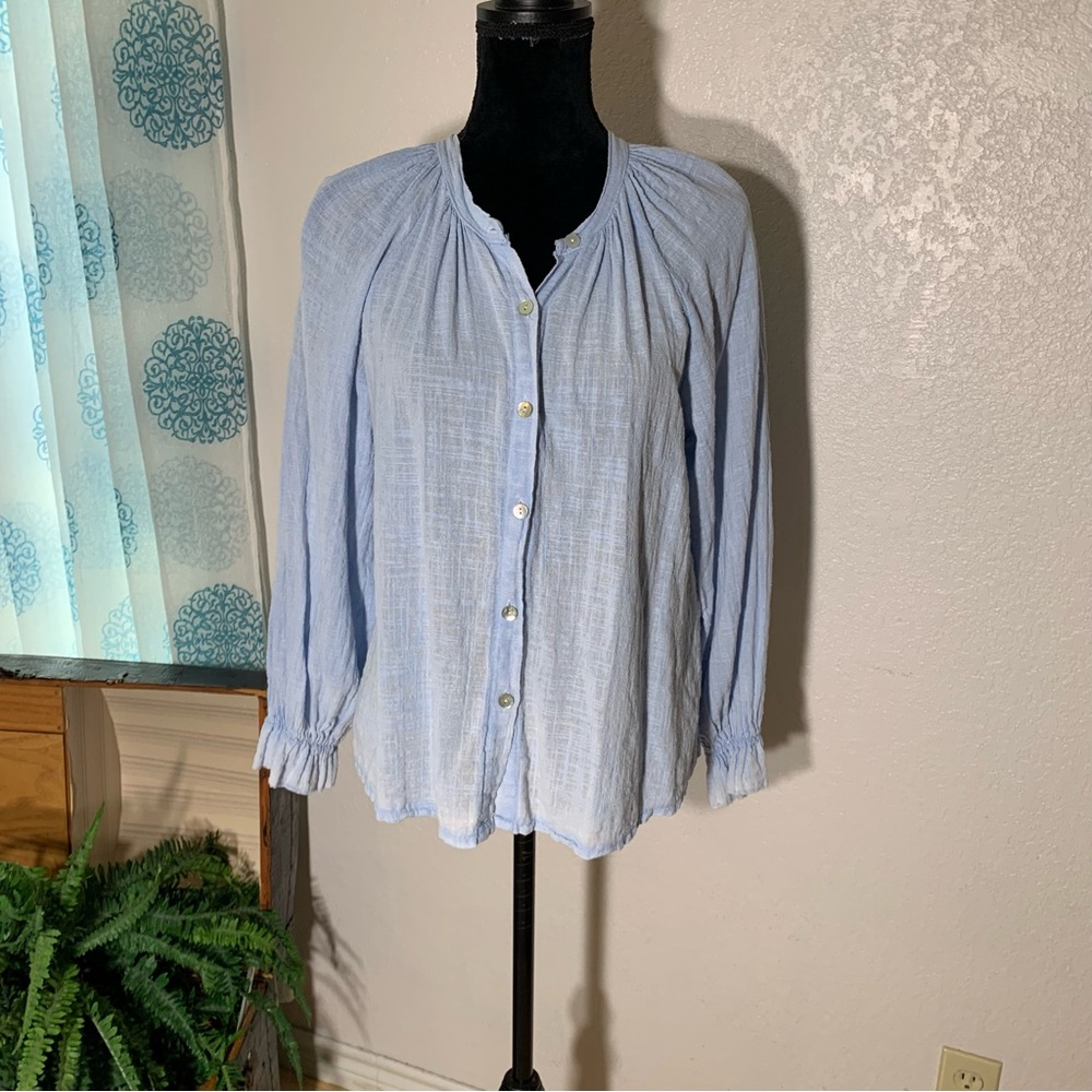 Venti 6 linen/cotton blend tunic shirt top blouse